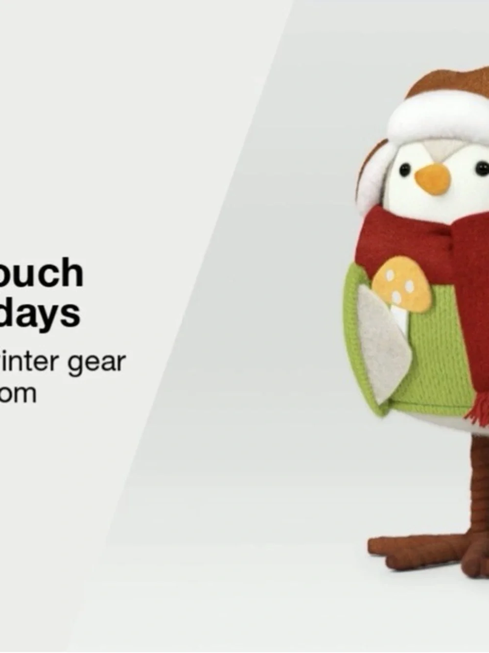 Target Wondershop Featherly Friends Acorn Fabric Christmas Bird Figurine 2024
